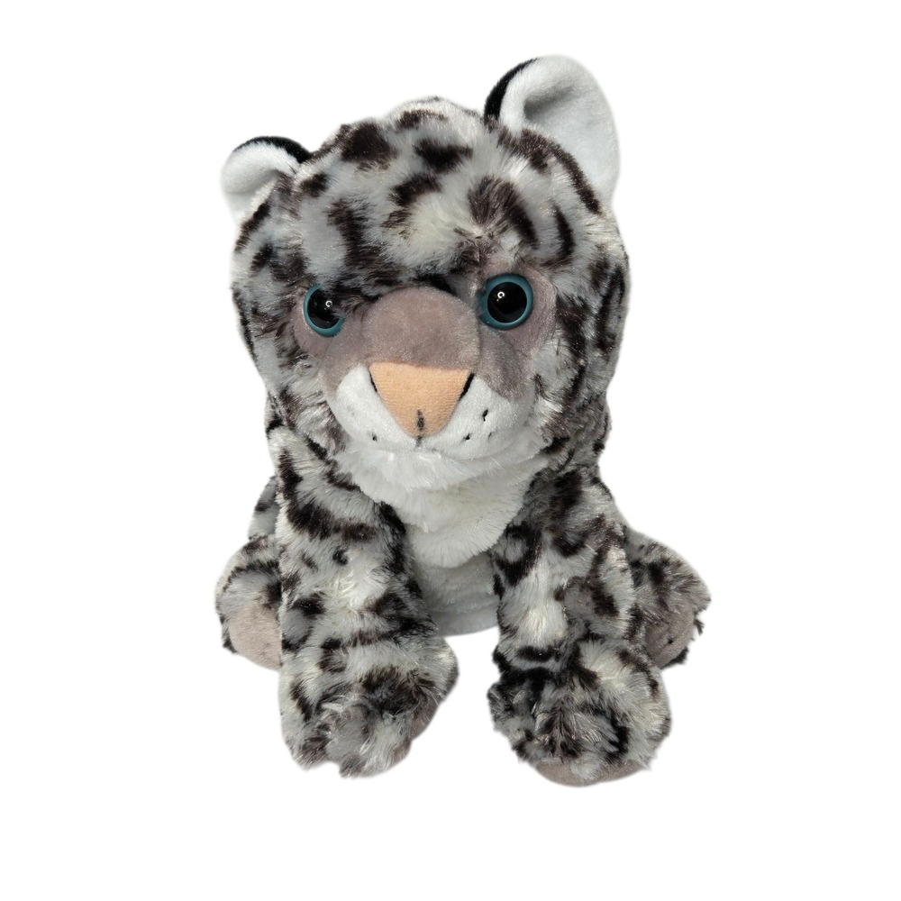 Wild Republic Snow‎ Leopard Cuddlekins Plush 12" Big Cat Blue Eyes Winter Zoo